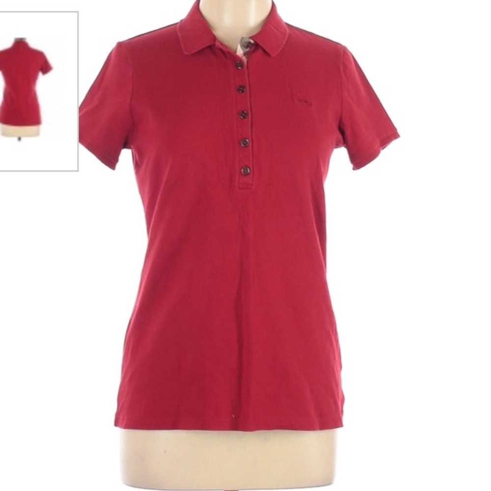 Burberry London red 6 button polo woman’s